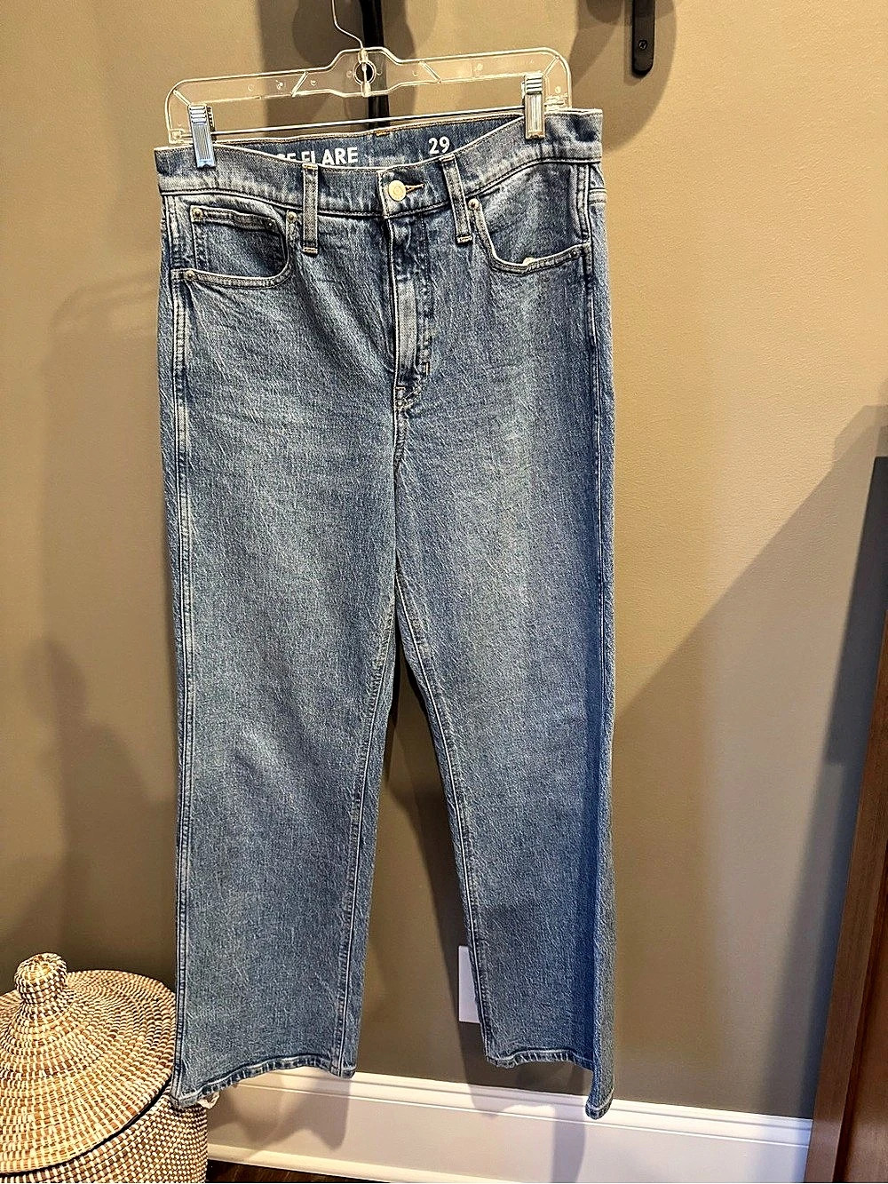 J.Crew High Rise Flare Jeans Size 29 Medium Wash Straight Leg Denim